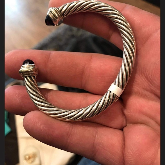 David Yurman cable knit bracelet w/black onyx - Picture 4 of 13